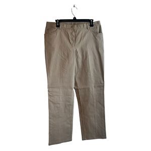 Lark Lane Women's Embellished Pockets Tan Casual Pants Size 12